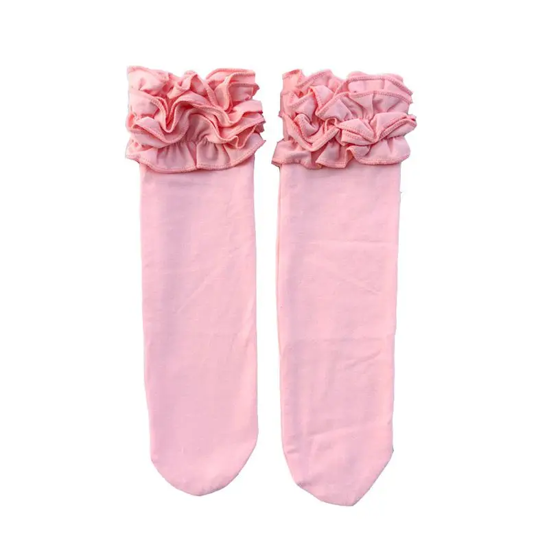 Красивые разноцветные короткие носки для девочек; хлопковые носки с оборками; новейший дизайн; гетры с оборками для маленьких девочек - Цвет: 7
