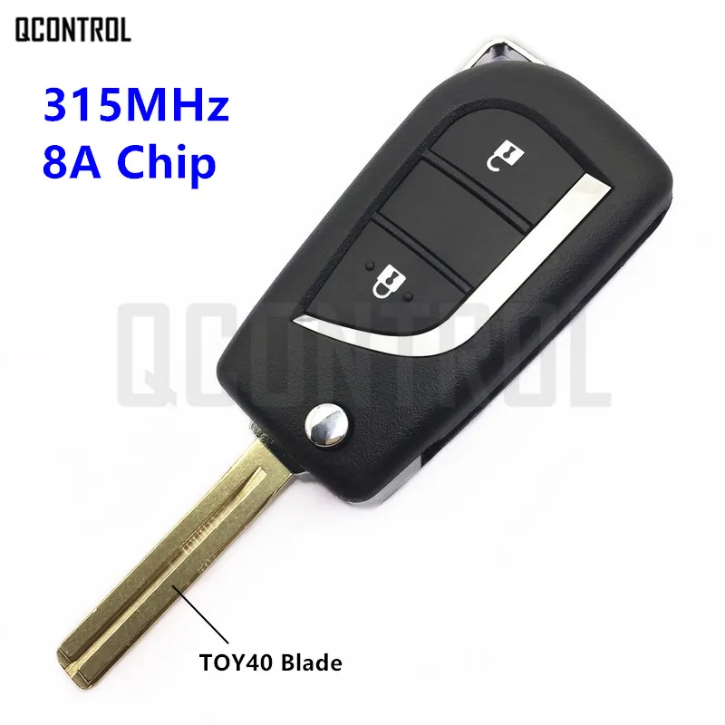 

QCONTROL Remote Key for Toyota Camry Corolla RAV4 Reiz 315MHz 8A Chip Vehicle Door Controller Model No. 12BER-01 or 12BER-02