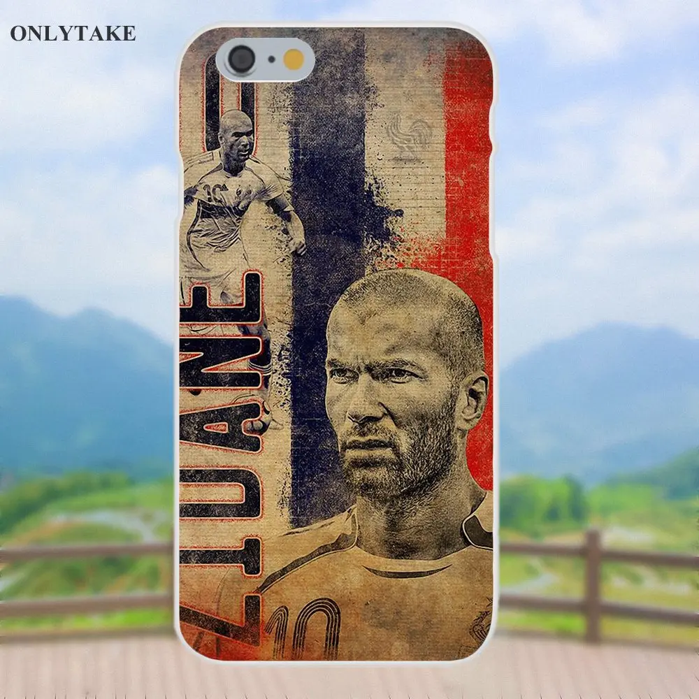Vvcqod Мягкий ТПУ Coque Zidane футбол для Apple iPhone 4 4s 5 5C SE 6 S 7 8 Plus X Galaxy большое ядро II Prime