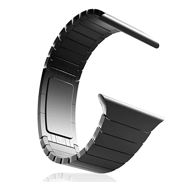 Классический Для мужчин металлический браслет ремешок для наручных часов Apple watch, версии 4 44/40 мм Нержавеющая сталь Бизнес ремешок для наручных часов iWatch серии, версия 1, 2, 3, ремешок 42/38 мм - Цвет ремешка: Black