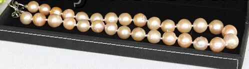 

0002459 luster Baroque 15mm pink Reborn keshi pearls necklace