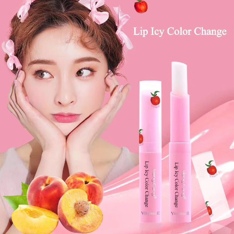 1PC Moisturizer Nutritious Fruit Flavor Pink Lipstick Makeup Waterproof Long Lasting Color Modified Jelly Lipsticks Peach Lip | Красота и