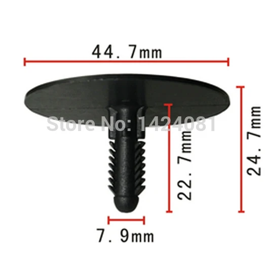 

500x Nylon oem for Ford N803613S Hood Insulation Rivet Retainer Clip 44x8mm Fastener