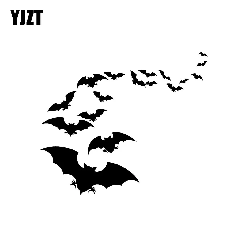 

YJZT 13.1*11.2CM Lovely Halloween Bat Decor Car Stickers High Quality Vinyl C12-0964