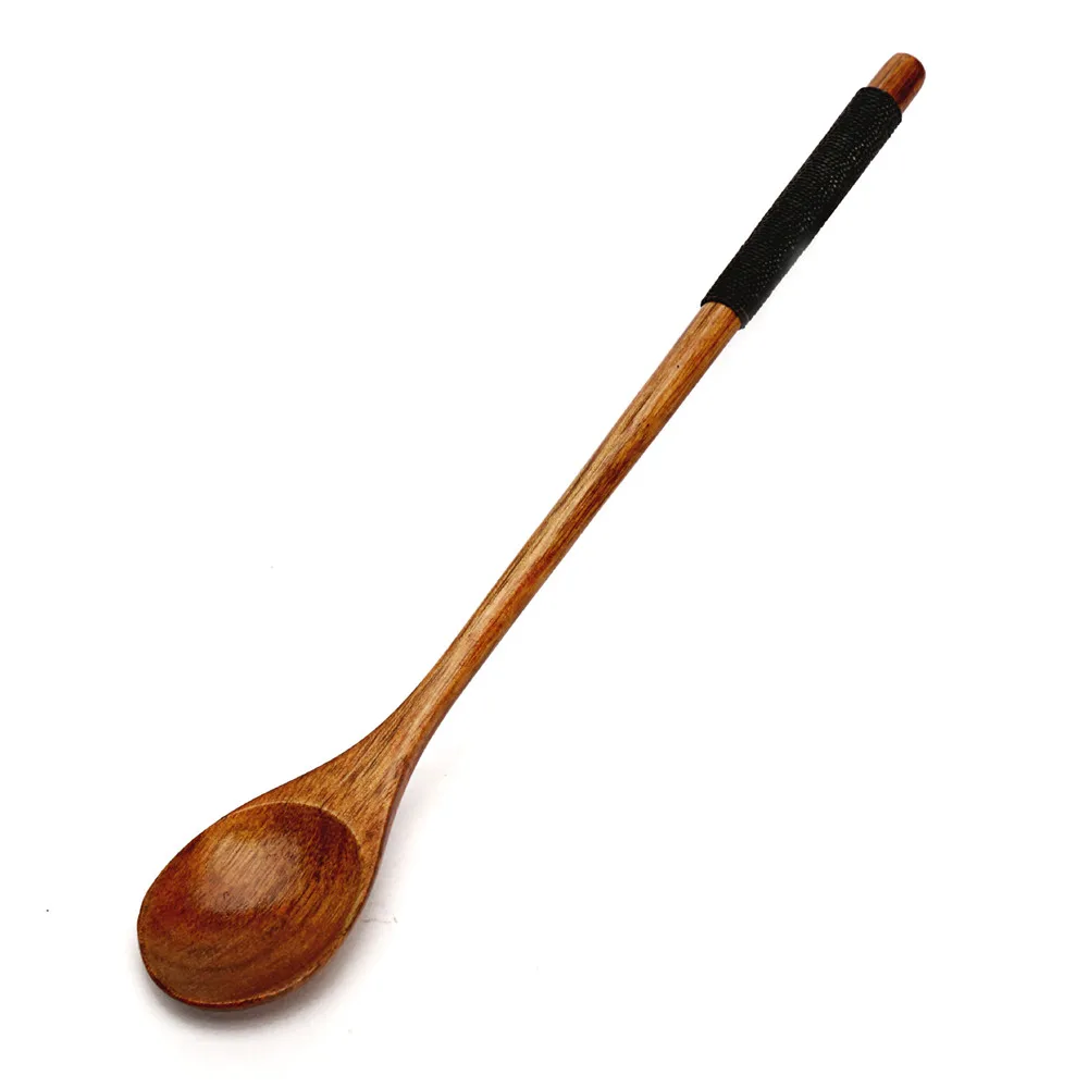 Деревянные ложки, большая ложка с длинной ручкой, детская ложка, деревянная десертная ложка для риса, супа, кофейная чайная посуда, 20X2,8X1 см