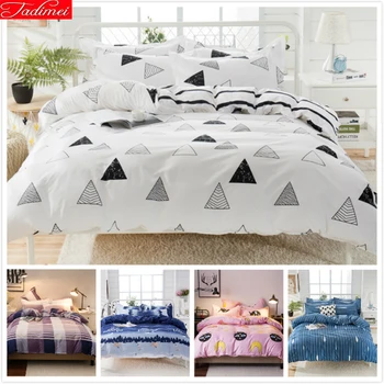 

Europe Concise Duvet Cover Bedding Set Kids Child Soft Cotton Bed Linens Single Twin Full Queen King Size Quilt Case 1.5/1.8/2 m