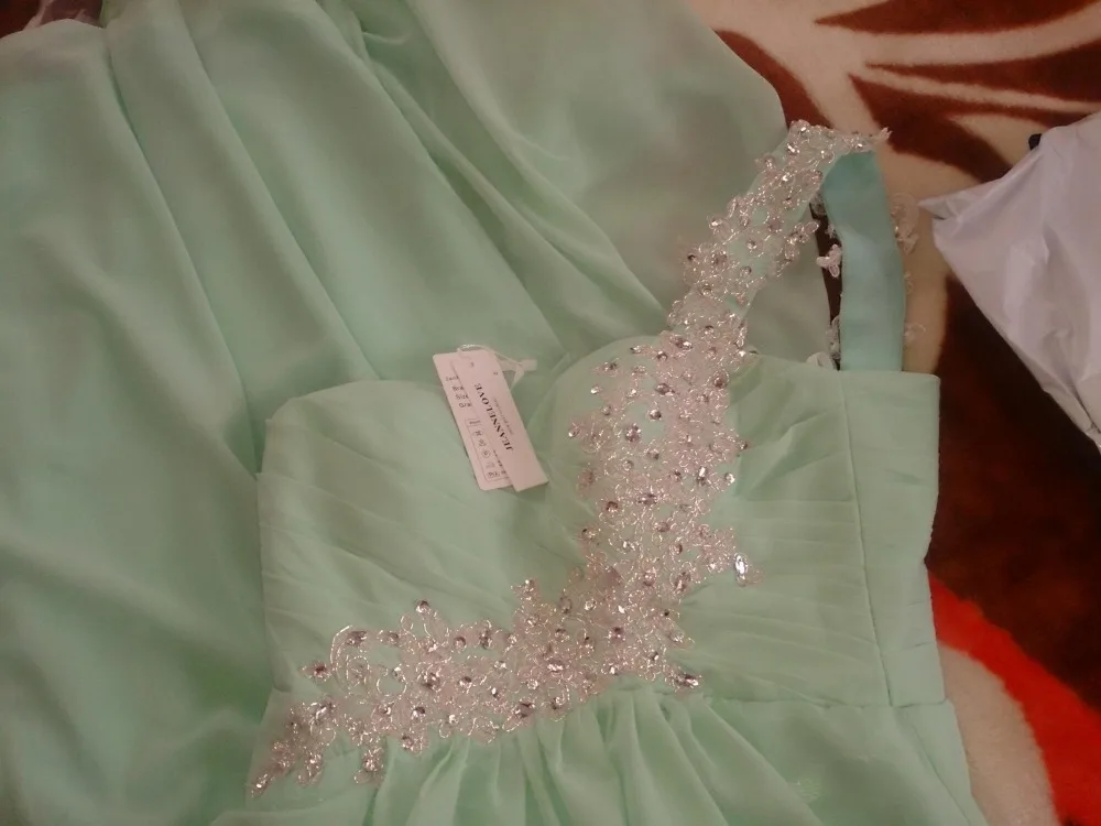 Модное популярное Новое поступление Vestidos De Festa Robe De Soiree шифоновое торжественное длинное вечернее платье на одно плечо с аппликацией OK3397