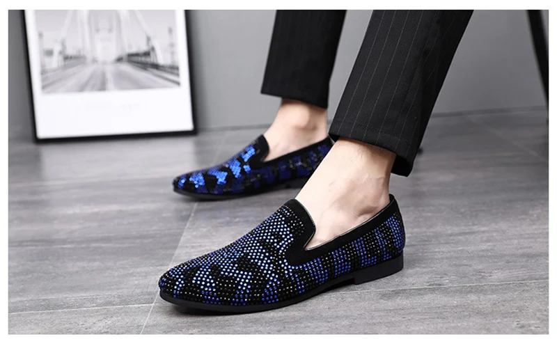 Мужские модельные туфли; модные женские туфли с кристаллами; повседневные мужские офисные Свадебные лоферы из натуральной кожи; chaussure homme; большие размеры 37 48