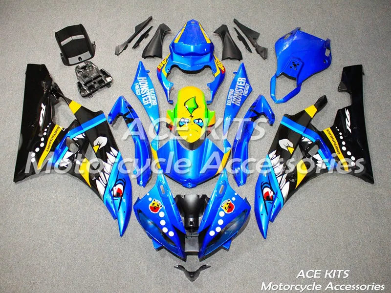 Новый ABS мотоцикл обтекатель для YAMAHA YZF-R6 06 07 YZF R6 2006-2007 впрыска Bodywor wondrous blue ACE no.712 |