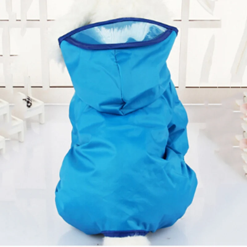 Толстовка милая собака Дождевик куртка водостойкая одежда Slicker комбинезон одежда для домашних животных товары для собак аксессуары пальто - Цвет: blue