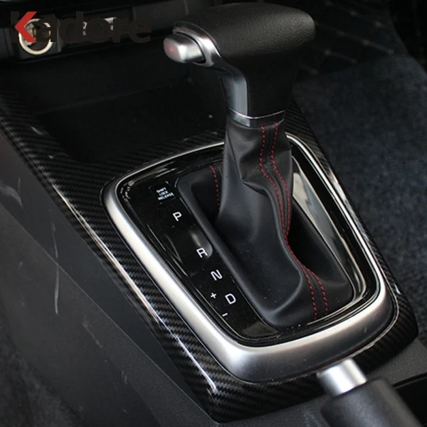 Для Kia Rio 4 X-line панель передач из углеродного волокна декоративная крышка рамка отделка салона автомобиля аксессуары наклейка