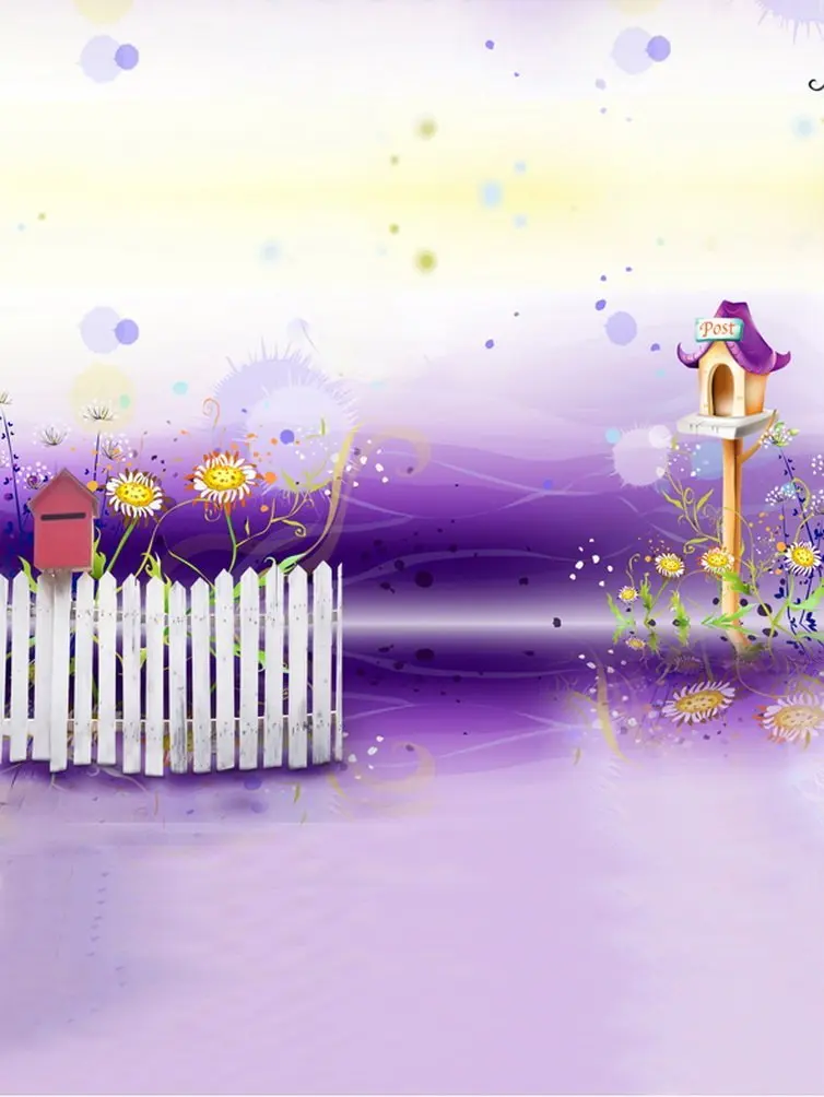 Purple Romantic World Flower Photography Backdrops Photo Props Studio Background 5x7ft | Электроника