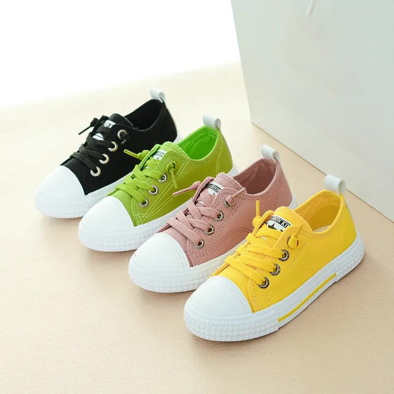 Childrens-Shoes-Boys-Canvas-Shoes-Solid-Color-Girls-Shoes-Candy-Colored ...