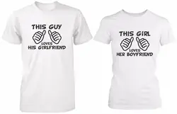 Соответствия пара футболки-бойфренд и подруга любовь белый хлопок графических тройников