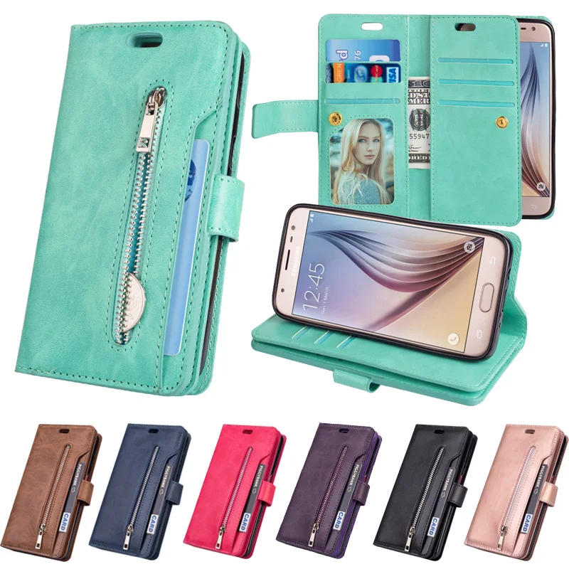 

Luxury 9 Card Case for Coque Samsung J6Plus Case J4 J6 J8 2018 Cover J5 J3 Prime 2017 Leather Flip Wallet for Galaxy J7 J5 2017