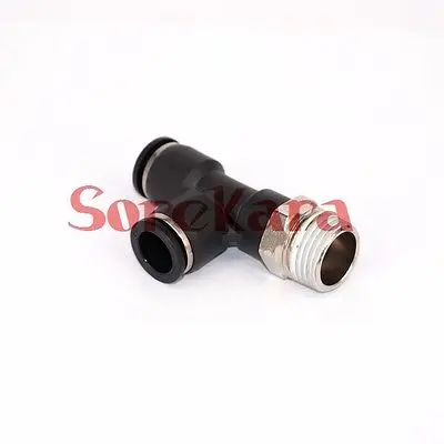 

Pneumatic 5/32" Tube x 1/8" NPT Thread Male Side Tee Branch Connector Push In Fitting
