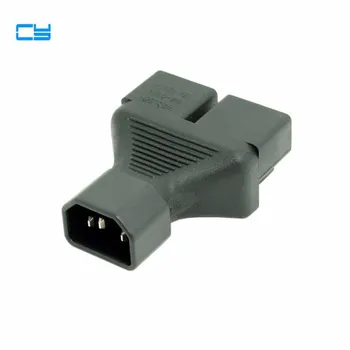 

IEC 320 IEC320 C14 Male to Double Nema 5-15R USA UPS Y Type Splitter Extension Power Adapter adaptor