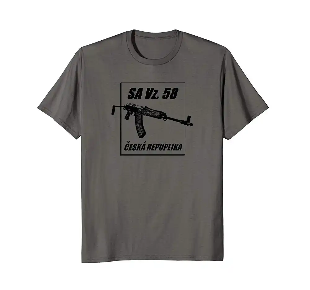19 New Summer Men Hot Sale Fashion Czech Vz58 Rifle Sa Vz 58 Ceska Republika T Shirt T Shirts Aliexpress