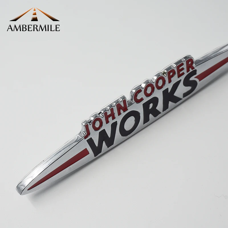 Металлическая мини наклейка AMBERMILE JCW эмблема для кузова автомобиля Mini Cooper Countryman F60