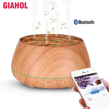 

400ml Wood Grain Ultrasonic Aroma Essential Oil Diffuser with Bluetooth Wireless Music Speaker timer Aromatherapy Air Humidifier