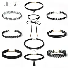 JOUVAL наборы, чокеры, сексуальные, готические, панк, бархатные, тату, кружева, Золотая трубка, ожерелье-чокер с треугольником, Женский чокер, набор чокеров