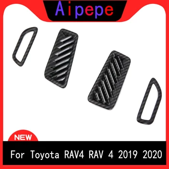 

For Toyota RAV4 2019 2020 Car Interior Front Upper Air Vent Outlet Cover Trim 4pcs ABS Plastic Auto Accessories