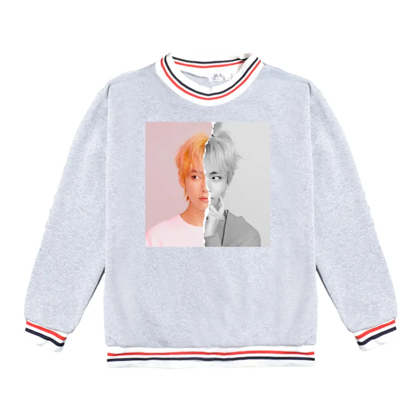 BTS Gray hoodies Bangtan Boys round neck sweatshirt bottom pullovers long-sleeve sweatshirt kpop Korean spring men women clothes BTS Gray hoodies Bangtan Boys round neck sweatshirt bottom pullovers long-sleeve sweatshirt kpop Korean spring men women clothes