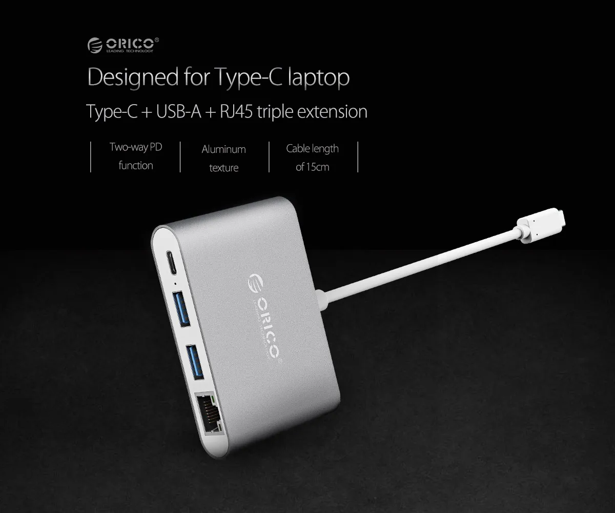 USB Ethernet адаптер 2 порта USB 3,0 type-C* 1 концентратор USB к Rj45 Соединительная плата локальной компьютерной сети для Macbook pro Рабочий стол Mac, RCR2A