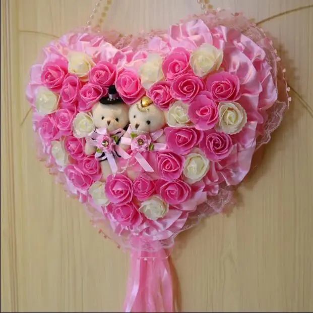 Bridal room layout wedding accessories romantic creative hang a wedding bedroom decoration la gauze mantle flower ball