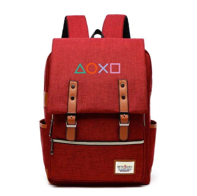 PS4 Playstation Backpack Canvas School shoulder bag printing Controller