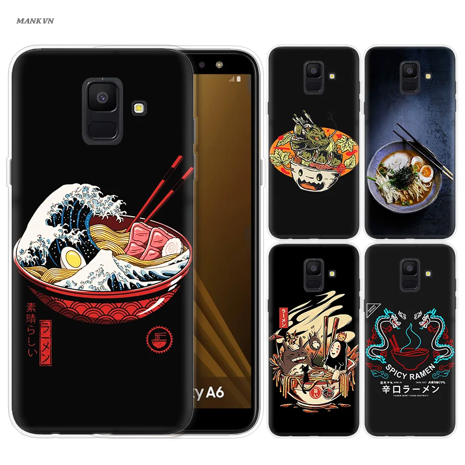 Большой Ramen волна Японии узор чехол для samsung Galaxy Note 8 9 J4 J6 J8 A6 A8 A7 A9 Star Lite S8 S9 плюс 2018 Защитный чехол