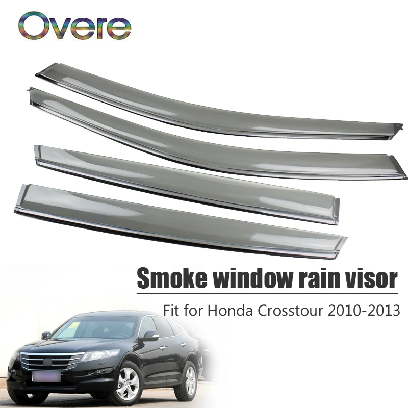 Overe 4 шт./1 комплект Дымовое окно дождевой козырек для Honda Crosstour 2.4L 3.5L 2010 2011 2012 2013