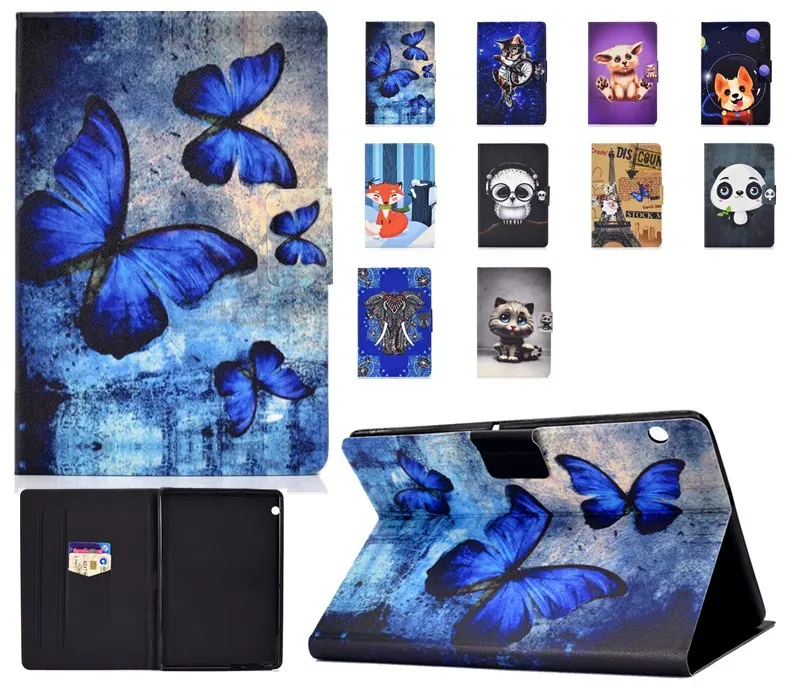 

Cartoon printed Tablet Case for Huawei Mediapad T5 10 AGS2-W09/L09/L03/W19 10.1" Funda Cover Flip Protective Stand Tablet Case