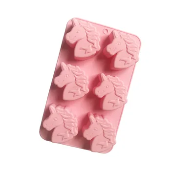 

Cartoon Pony 6 Even Unicorn Series Silicone Cake Soap Mold DIY Chocolate Mold Utensils High Quality Easy Clean Baking Tool QY16