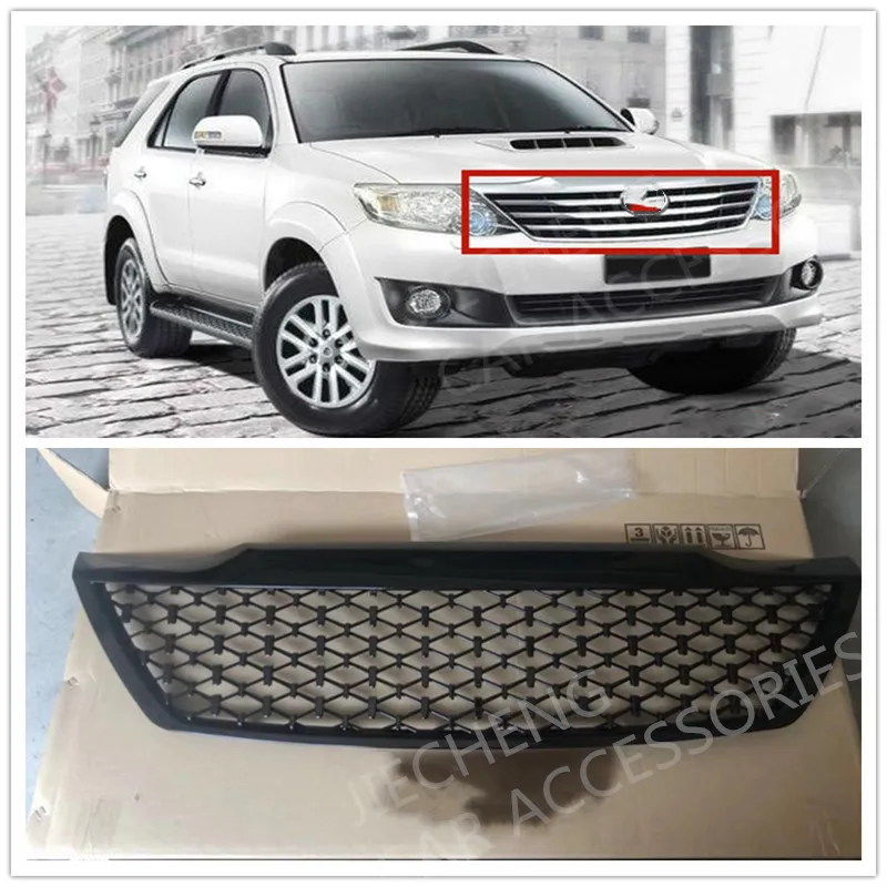 

CAR ACCESSORIES MODIFIED FRONT RACING GRILLS ABS GRILL MESH RAPTOR GRILLE MASK TRIMS COVER FIT FOR FORTUNER 2012-2014 CAR PARTS