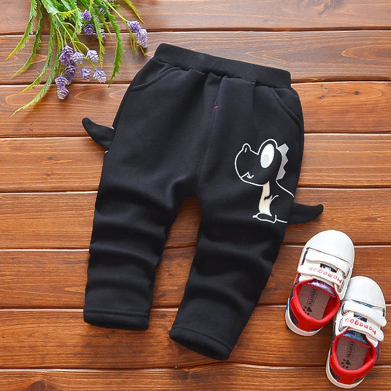 Dinosaur Baby Boys Pants Cartoon Pattern Kids Haren Trousers Print Velvet Winter Pants For Boys Cute Warm Haren Baby Pants New (5)