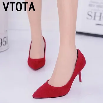 

VTOTA Women Shoes Pointed Toe High Heels Shoes Shallow Mouth Multicolor Prom Wedding Shoes 2018 Summer Woman Pumps Zapatos Mujer