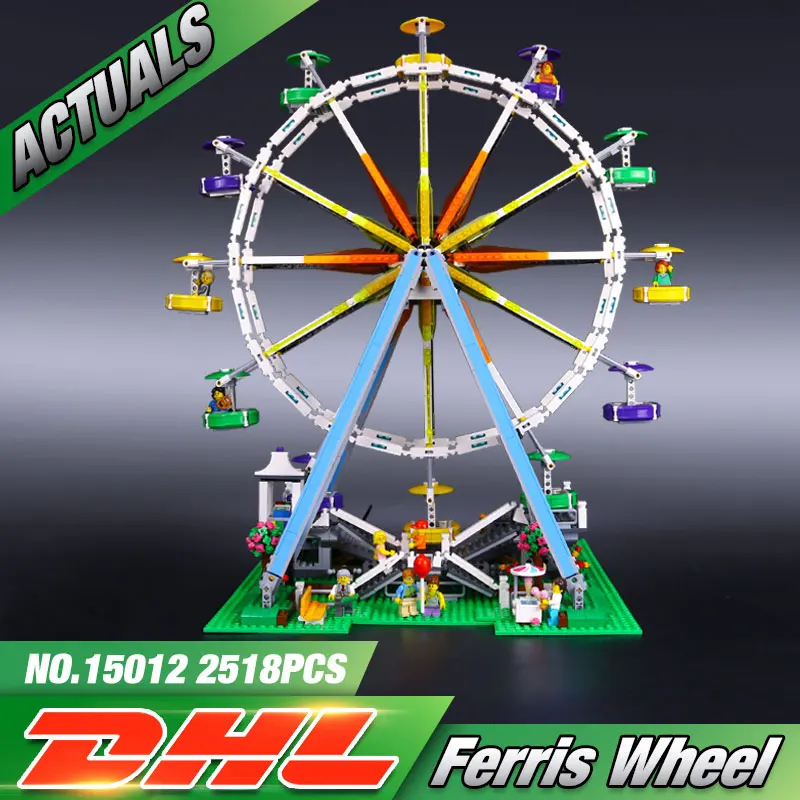 DHL font b LEPIN b font 15012 2478Pcs City Creator Expert Ferris Wheel Model Building Kits