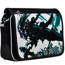 New Fashion Cartoon Black Rock Shooter Cosplay Student Book Bag Causal Teenager Shoulder Messenger Bag Free