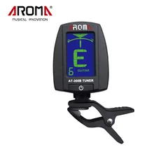 Rotatable 360 Degree Clip Tuner Portable LCD Digital Clip-On Electric Guitar Tuner Chromatic Bass Aroma AT-300B