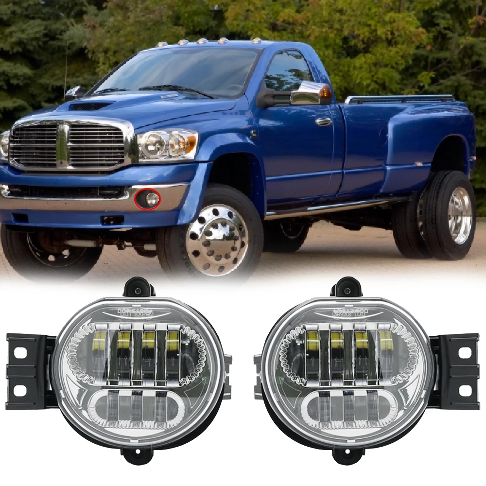 

black/chrome car light For Dodge Ram high lumen led fog lamps fog lights for Dodge Ram 1500/2500/3500