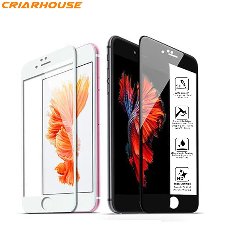 

2.5D Full Cover Screen Protector Tempered Glass for iphone X XS MAX XR 10 7 8 6S 6 Plus XSMAX Toughened Glass Protective Film