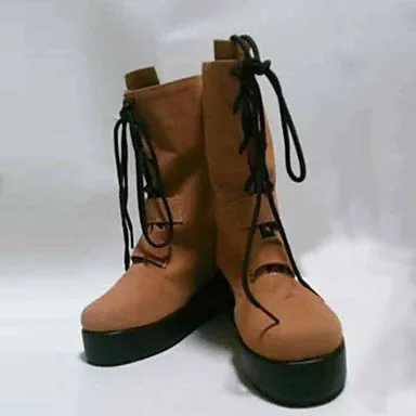 

Machine-Doll wa Kizutsukanai Yaya Earth Yellow Lace-up Cosplay Boots