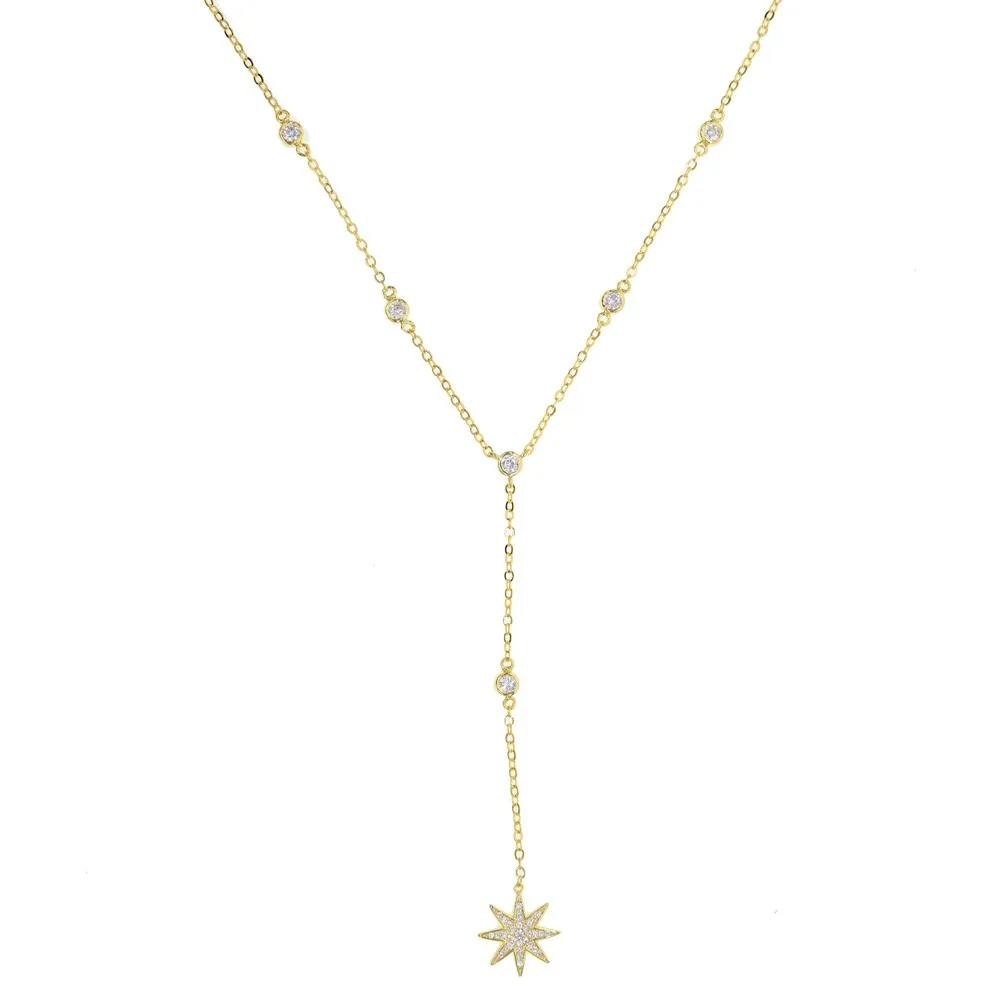 Ювелирные изделия женские новые колье ожерелье Макси нортстар ожерелье с удлиненной цепью
