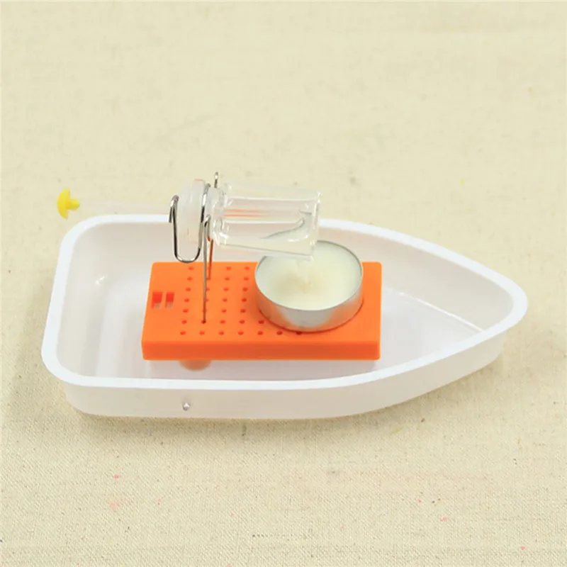 Candle Powered Speed Boat 1 PCS Handmade Steamships Toy Science Experimental Equpment DIY Material Kids Gift Classic Heat Steam