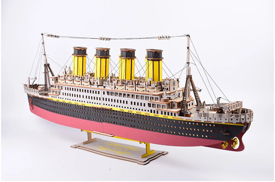 Титаник деревянный корабль 3D модель DIY игрушки детские развивающие игрушки maquette bateau bois giocattoli maket игрушки для взрослых