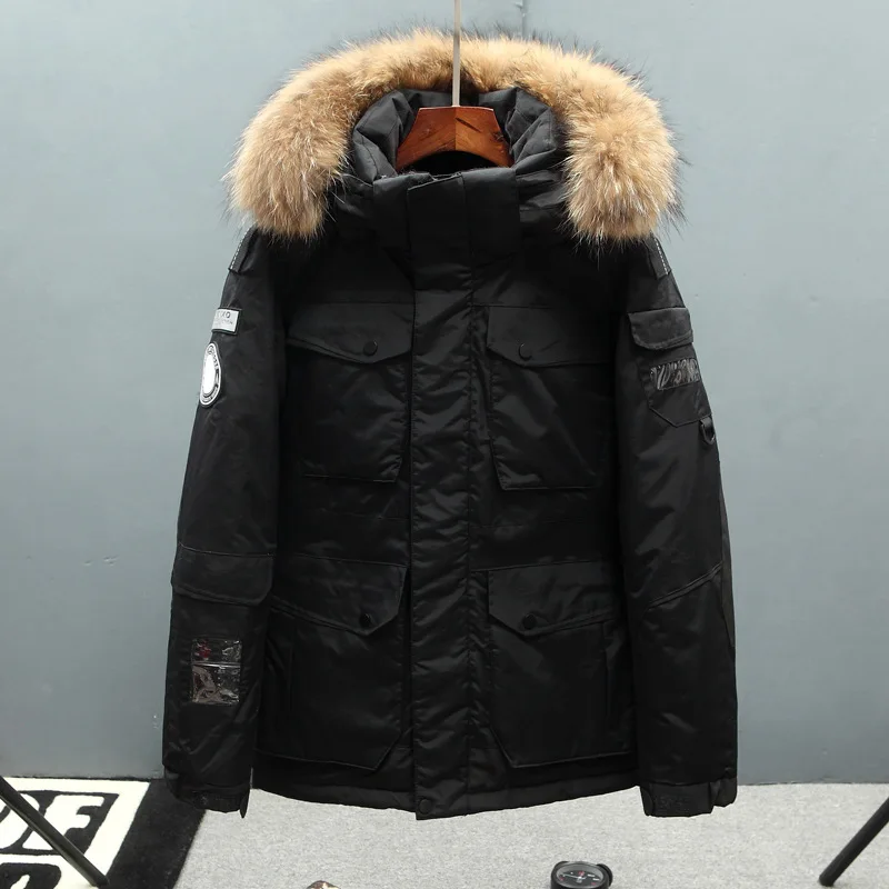2018 HOT New Winter Parka 90% White Duck Down Men Down Jacket Real Rabbit Raccoon Hood Men's Down Coat Good Quality 2018 HOT New Winter Parka 90% White Duck Down Men Down Jacket Real Rabbit Raccoon Hood Men's Down Coat Good Quality