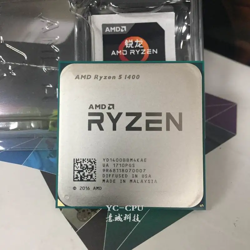 Процессор AMD Ryzen R5 1400 R5 процессор 4 ядра 8 потоков разъем AM4 3,2 ГГц 10 МБ TDP 65 Вт кэш 14 нм DDR4 Настольный YD1400BBM4KAE