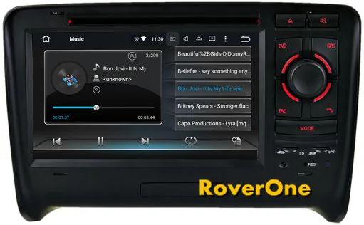 Sale RoverOne Quad Core Android 7.1 Autoradio GPS Navi Car Multimedia Player For Audi TT TTS MK2 2006-2013 DVD Bluetooth Mirror Link 8
