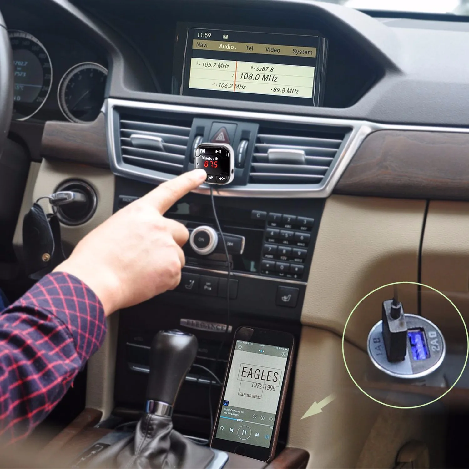 BT-760 5 V/2.1a12vавтомобильный комплект беспроводной Bluetooth 4,0 fm-передатчик MP3-плеер USB SD lcd пульт громкой связи для iPod/iPhone samsung